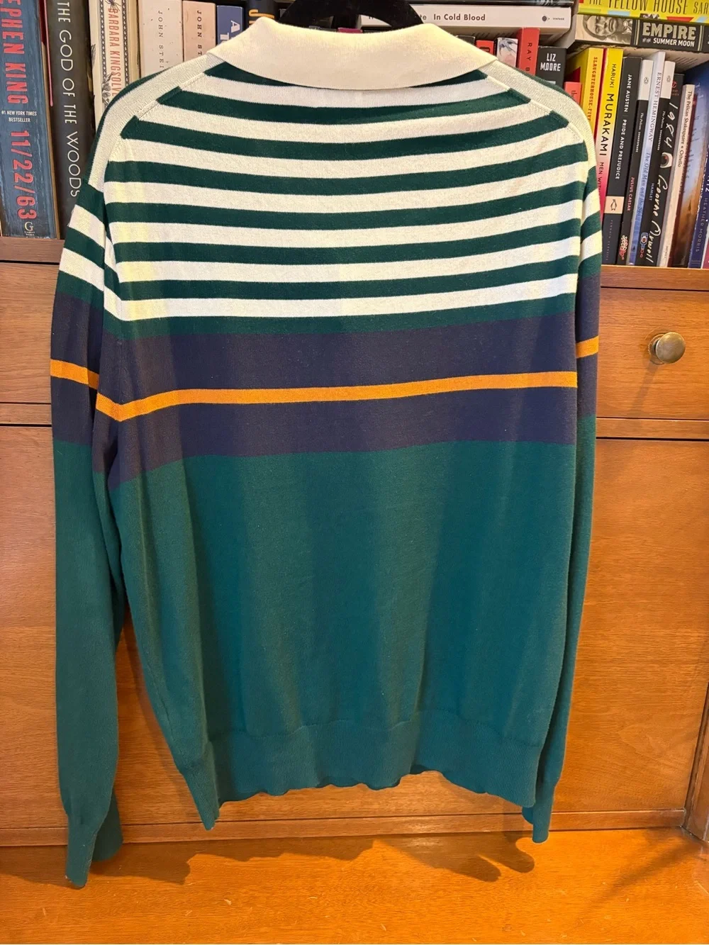 J. Crew Heritage Men’s Size Large Polo Striped Sweater